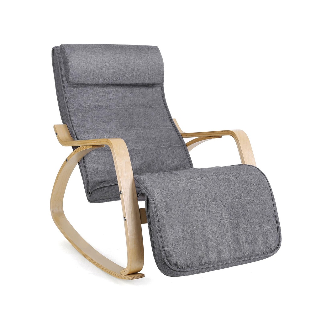 [LYY11G] Chaise à bascule Songmics - Chaise de salon. gris