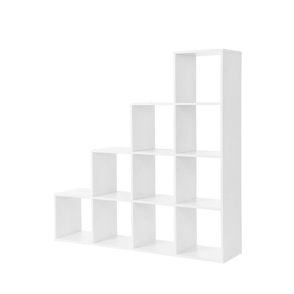 [LBC10WTV1] VASAGLE Bibliothèque 10 cubes, séparateur de pièce, étagère blanche LBC10WTV1