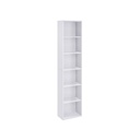 VASAGLE Bibliothèque à 6 niveaux de style scandinave, étagère de rangement pour salon, bureau, chambre à coucher, bureau, 40 x 24 x 178,5 cm, blanc LBC167T14