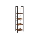 VASAGLE Bibliothèque à 5 niveaux, étagère de rangement sur pied avec cadre en acier, pour salon, bureau, bureau, couloir, style industriel, marron rustique et noir LLS100B01