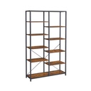 VASAGLE Bibliothèque à 5 niveaux, étagère de rangement sur pied, pour salon, bureau, bureau, chambre à coucher, cuisine, assemblage facile, style industriel, marron rustique et noir LLS155B01