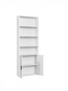 VASAGLE Bibliothèque, Bibliothèque à 6 Niveaux, Étagère avec Portes, Unité de Rangement, 24 x 60 x 175 cm, pour Salon, Bureau à Domicile, Salle à Manger, Blanc Nuage LBC402W01