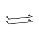 SONGMICS Tringles à Vêtements Murales, Lot de 2, Tringles à Vêtements Industrielles en Tuyau pour Vêtements, Peu encombrantes, Robustes, 92 x 30 x 7,5 cm, pour Petits Espaces, Noir HSR67BK02