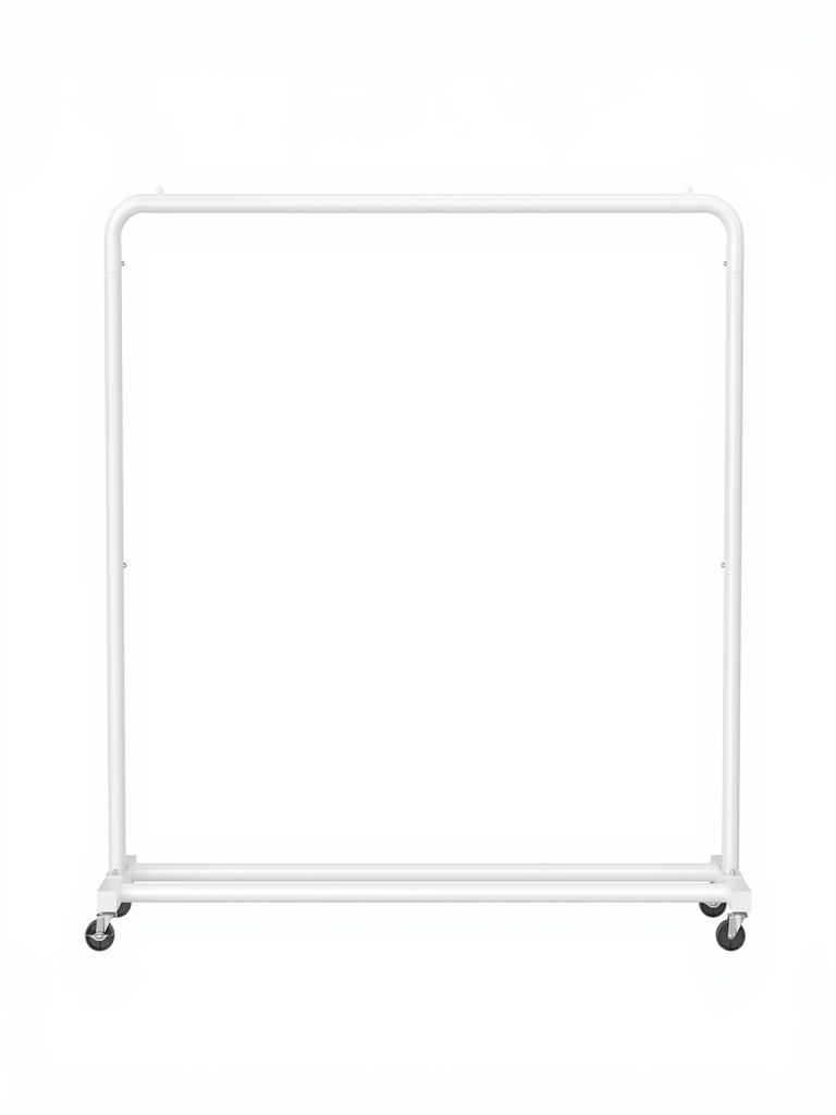 [HSR016WG01] SONGMICS Portant à vêtements, portant à roulettes, porte-manteau, 2 roulettes verrouillables, chambre à coucher, charge jusqu'à 50 kg, 38 x 110 x 141,5 cm, blanc mat HSR016WG01