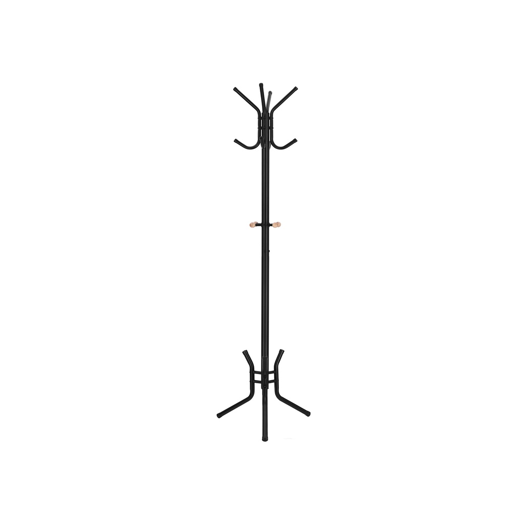 SONGMICS Porte-manteau élégant en métal 12 crochets 176 cm Noir RCR17B