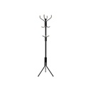SONGMICS Portemanteau en métal, portant à vêtements, porte-chapeau et sac à main, arbre d'entrée de 182 cm de haut, noir RCR19B
