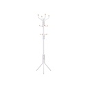 SONGMICS Portemanteau en métal, portant à vêtements, porte-chapeau et sac à main, arbre d'entrée de 182 cm de haut, RCR19W , blanc crème/ivoire