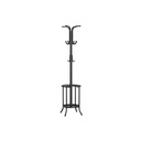SONGMICS Porte-Manteau Autonome, Porte-Manteau avec Porte-Parapluie, 12 Crochets, Métal, Hauteur 175 cm, pour Entrée, Couloir, Salon, Chambre, Noir Encre RCR011B01