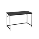 VASAGLE Bureau, petite table informatique, bureau, pour chambre d'usine, chambre à coucher, 60 x 120 x 75 cm, design industriel, cadre en métal, noir, LWD039B56