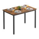 VASAGLE Table à manger, table de cuisine, 70 x 110 x 77 cm, table à manger pour 4 personnes, bureau de salon, pour salle à manger, cuisine, industriel, marron rustique et noir KDT081B01