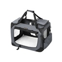 FEANDREA Sac de Transport pour Chien, Sac de Transport Pliable en Tissu, 60 x 42 x 42 cm, Gris