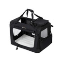 FEANDREA Sac Portable pour Animaux de Compagnie, Sac de Transport pour Animaux de Compagnie Pliable en Tissu, Cage pour Animaux de Compagnie M pour siège de Voiture, Sac pour Chien, Noir PDC60H