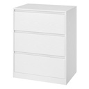 VASAGLE Collection KAILYN - Commode pour Chambre à Coucher, Meuble de Rangement avec 3 Tiroirs, 40 x 60 x 75 cm, Style Moderne, Blanc Neige LTS613WE01
