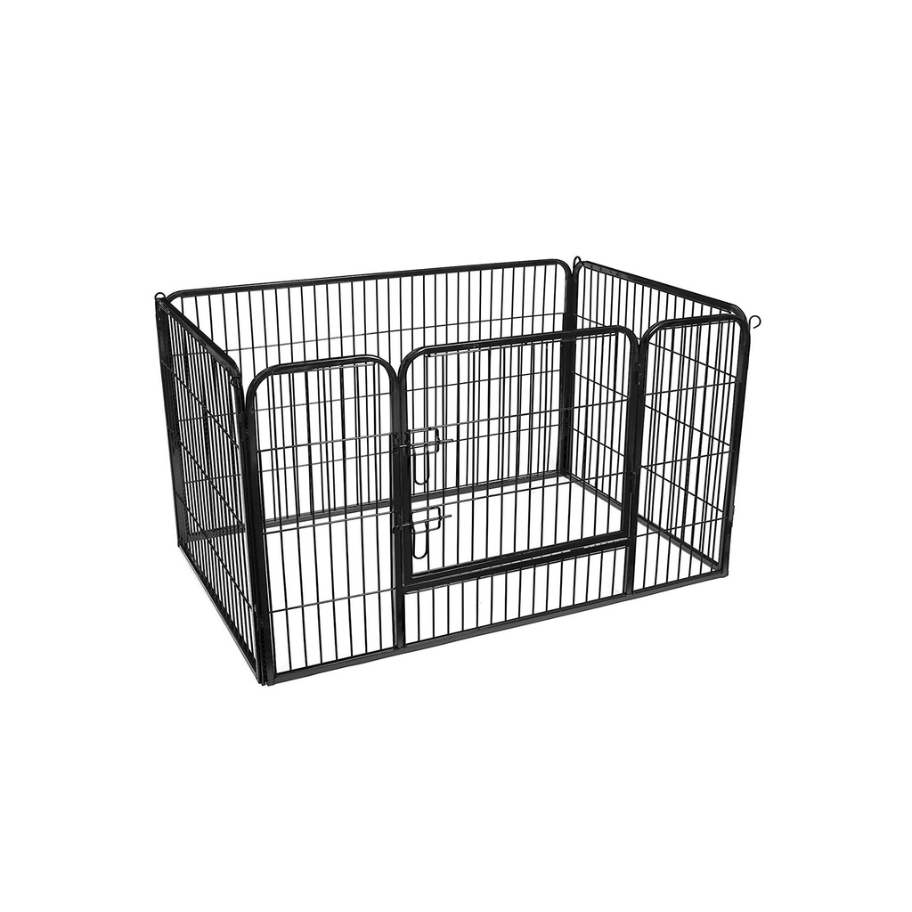 [PPK04BK] FEANDREA Parc pour chiots, enclos pour chien, panneaux d'exercice pour animaux de compagnie, noir PPK04BK
