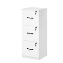 VASAGLE Classeur pour bureau à domicile, support d'imprimante, avec 3 tiroirs verrouillables, rails de suspension réglables, pour fichiers au format A4 et lettre, blanc nuage OFC055WB01