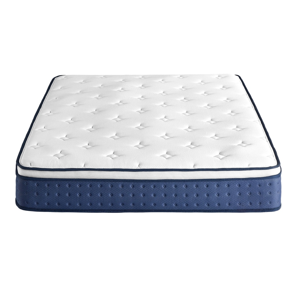 VASAGLE Matelas 140 x 200 cm, mousse à mémoire de forme gel, 7 zones de confort, H3, bleu RMZ114W101