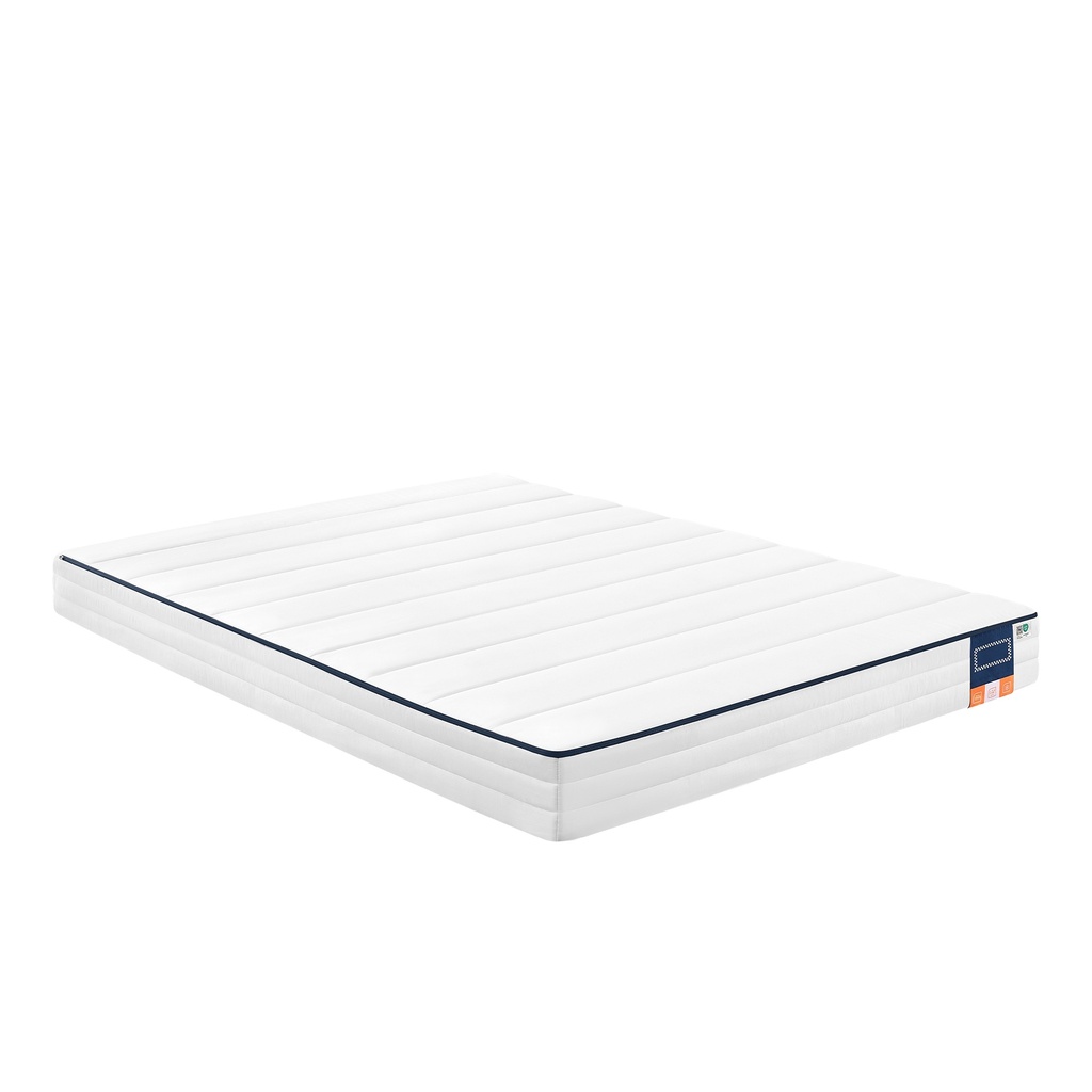 VASAGLE Matelas 140 x 200 cm, mousse à mémoire de forme gel, 7 zones de confort, H3, bleu RMZ114W101