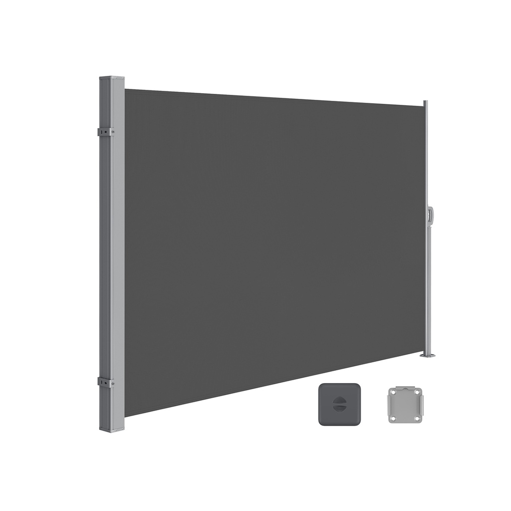 [GSA160TG] SONGMICS Store latéral de balcon et terrasse, 160 x 300 cm (H x L), protection de la vie privée, pare-soleil, gris fumé GSA160TG