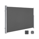 SONGMICS Store latéral de balcon et terrasse, 160 x 400 cm (H x L), protection de la vie privée, pare-soleil, gris fumé GSA164G01