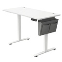 Bureau debout électrique, réglable en hauteur, 120,1 x 60,1 cm, 4 hauteurs de mémoire, pour bureau à domicile, blanc