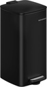 SONGMICS Poubelle de cuisine 30 L avec seau intérieur, fermeture et maintien en douceur, noir encre LTB593B02