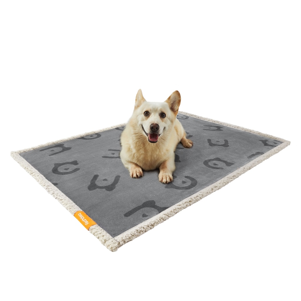 [PPB040G01] Feandrea Couverture imperméable pour chien, couverture polaire Sherpa pour chiens miniatures et petits chiens, chats, 101 x 73 cm, M, lavable en machine, housse de protection réversible pour canapé pour chien, gris PPB040G01