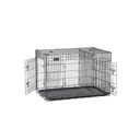 FEANDREA Cage pour chien, cage pour chien avec 2 portes, 122 x 74,5 x 80,5 cm, noir PPD48BK