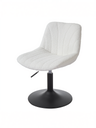 VASAGLE LJB160WD01 Tabouret de maquillage avec dossier, réglable en hauteur, pivotant à 360° pour chambre à coucher, salle à manger, housse Sherpa, blanc crème