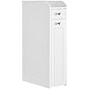 [BBC847P31] VASAGLE Petit meuble de salle de bain, meuble de rangement fin, organiseur de salle de bain, meuble de rangement autoportant pour papier toilette avec tiroirs coulissants, pour petits espaces, blanc BBC847P31