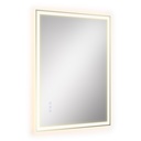 SONGMICS Miroir de salle de bain avec éclairage, miroir rectangulaire, miroir mural, fonction anti-buée, température de couleur et luminosité réglables, blanc nuage, LWM212WC02