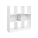 VASAGLE Bibliothèque, Bibliothèque en Bois avec Casiers Ouverts, Meuble de Rangement Autoportant pour Salon, Chambre, Chambre d'Enfant, 97,5 x 30 x 100 cm, Blanc LBC52WT