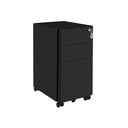 SONGMICS Classeur mobile, armoire de bureau avec roulettes et serrure, pour documents A4, Légal, format lettre, dossiers suspendus, noir OFC030B01