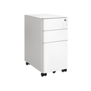 SONGMICS Classeur mobile, armoire de bureau avec roulettes et serrure, pour documents A4, Légal, format lettre, dossiers suspendus, Blanc OFC030W01
