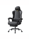 SONGMICS Chaise de jeu, chaise de bureau, chaise de bureau, chaise de jeu ergonomique, coussin d'assise avec ressorts, repose-pieds, accoudoirs avec mécanisme synchrone, noir encre OBG079B01