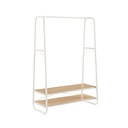 VASAGLE Portant à vêtements industriel en forme de tuyau, chêne et crème RGR112W09