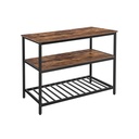 VASAGLE Étagère de Boulangerie, Îlot de Cuisine avec Grand Plan de Travail, Structure en Acier Stable, 120 x 60 x 90 cm, Etagère de Cuisine Industrielle, Facile à Assembler, Marron Rustique et Noir KKI01BX