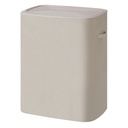 SONGMICS Panier à Linge avec Couvercle, Grand Panier 160 L, 2 Compartiments, Sacs Doublures Amovibles, Poubelle de Lavage Pliable avec Poignées, 56 x 40,5 x 70 cm, Beige, Collection Brosi LCB822L101