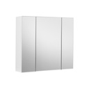VASAGLE Meuble Mural de Salle de Bain, Placard avec Miroir, Meuble de Rangement 3 Portes, 60 x 15 x 55 cm, avec étagère réglable, Moderne, Blanc BBK22WT