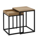 VASAGLE Table gigogne industrielle étroite avec cadre en métal stable pour salon