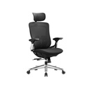 SONGMICS OBN068B01 Chaise de bureau ergonomique inclinable et réglable - Siège réglable avant ou arrière - Supporte jusqu'à 150 kg - Noir encre