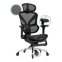 SONGMICS Ergonomic Office Chair, Office Chair with Double Backrest, 3D Headrest, Lumbar Support, 4D Armrests, for Home Office, up to 150 kg, for 160–200 cm, Ink Black