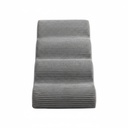 Escalier pour chien à 4 marches, marches antidérapantes en mousse pour lit, 28,5 x 15,9 x 19,9 pouces, gris tourterelle