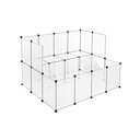 SONGMICS Parc pour cochons d'Inde, cage à clapier DIY pour petit animal de compagnie, blanc LPC004W01