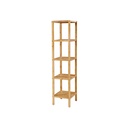 SONGMICS Étagère de salle de bain en bambou à 5 niveaux, étagère de cuisine sur pied, 33 x 33 x 146 cm (L x l x H), pour espaces étroits, salon, chambre, couloir BCB55Y