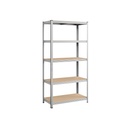 SONGMICS Etagère 5 Niveaux, Etagère de Rangement en Acier, Montage sans Outil, pour Garage, Hangar, Capacité de Charge 600 kg, 50 x 100 x 200 cm, Argent GLR050E01