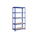 SONGMICS Etagère 5 Niveaux, Etagère de Rangement en Acier, Montage sans Outil, pour Garage, Hangar, Capacité de Charge 600 kg, 50 x 100 x 200 cm, Bleu GLR050Q01