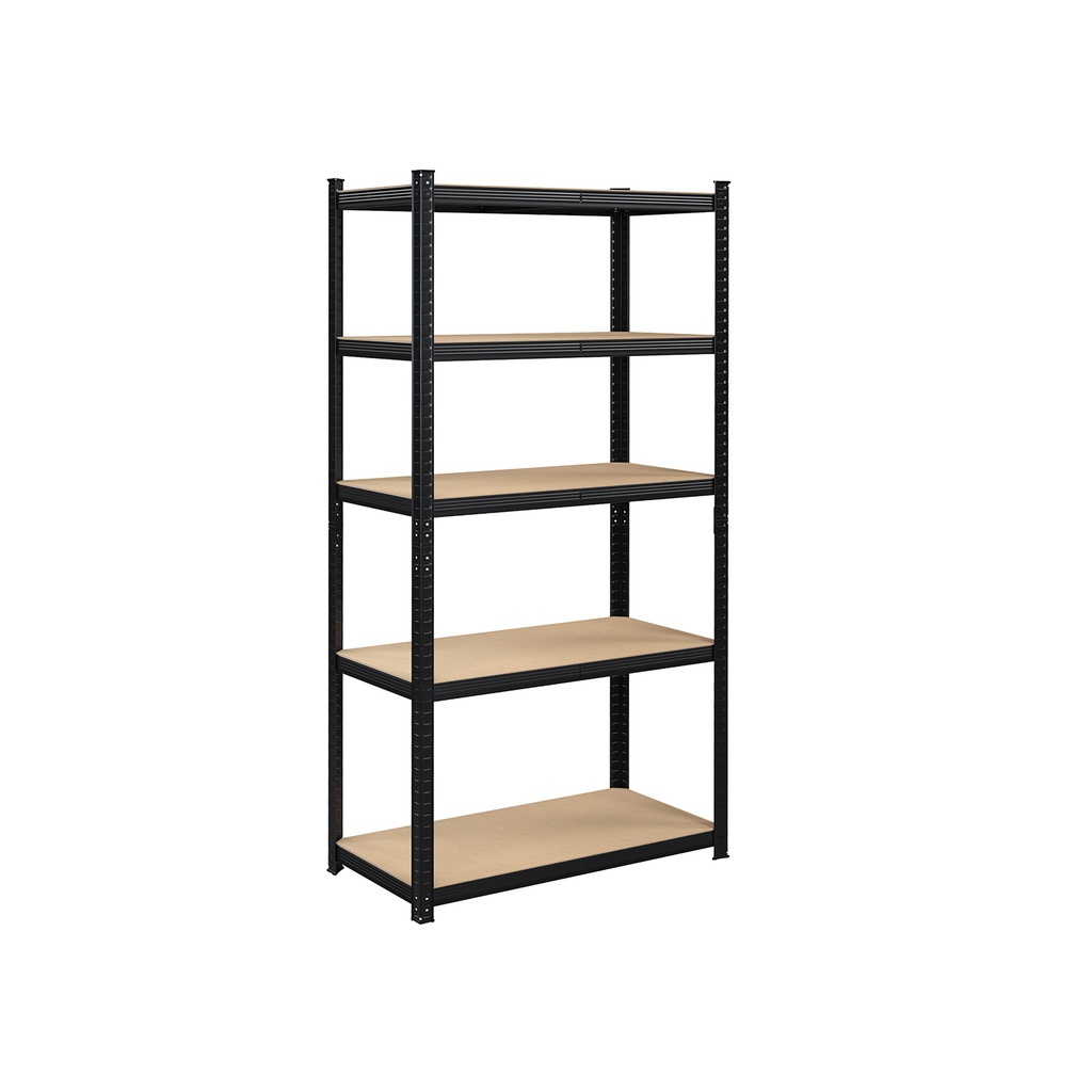 SONGMICS Etagère 5 Niveaux, Etagère de Rangement en Acier, Montage sans Outil, pour Garage, Hangar, Capacité de Charge 875 kg, 40 x 90 x 180 cm, Noir GLR040B01