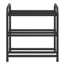 VASAGLE Étagère à chaussures extensible, 3 niveaux, robuste, pour couloir et salon, noir encre LMR036BD01