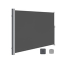 SONGMICS 200 x 350 cm (H x L), auvent latéral pour balcon et terrasse, protection de la vie privée, pare-soleil, store latéral, gris fumé GSA205G02