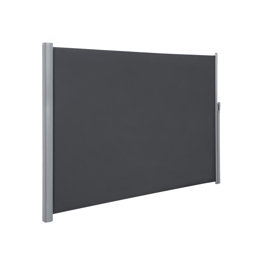 [GSA184G] SONGMICS 180 x 400 cm (H x L), Side Awning for Balcony and Terrace, Privacy Protection, Sun Shade, Side Blind, Smoky Grey GSA184G